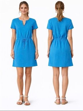 The Limited Cerulean Blue Drawstring mini Dress